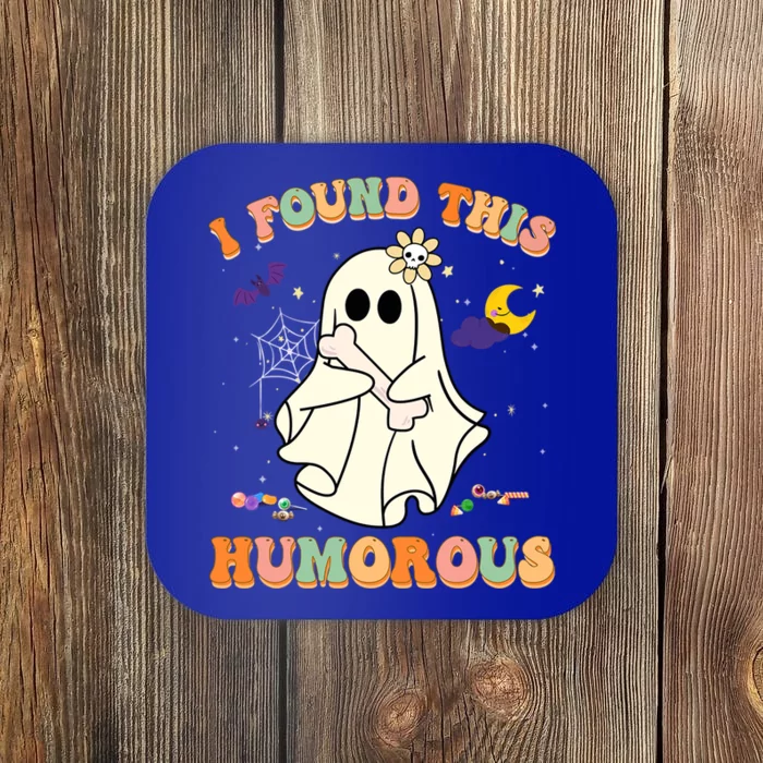 I Found This Humerus Retro Ghost Pun Joke Humorous Halloween Cool Gift Coaster