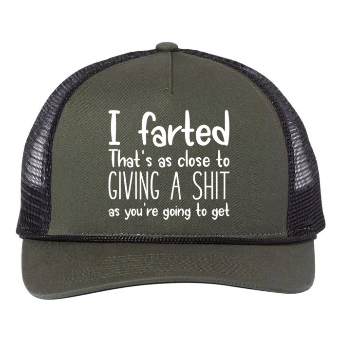 I Farted That's As Close To Giving A Shit Retro Rope Trucker Hat Cap