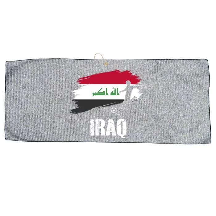 Iraq Football Team Player Flag Large Microfiber Waffle Golf Towel