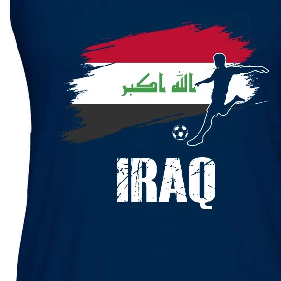 Iraq Football Team Player Flag Ladies Essential Flowy Tank