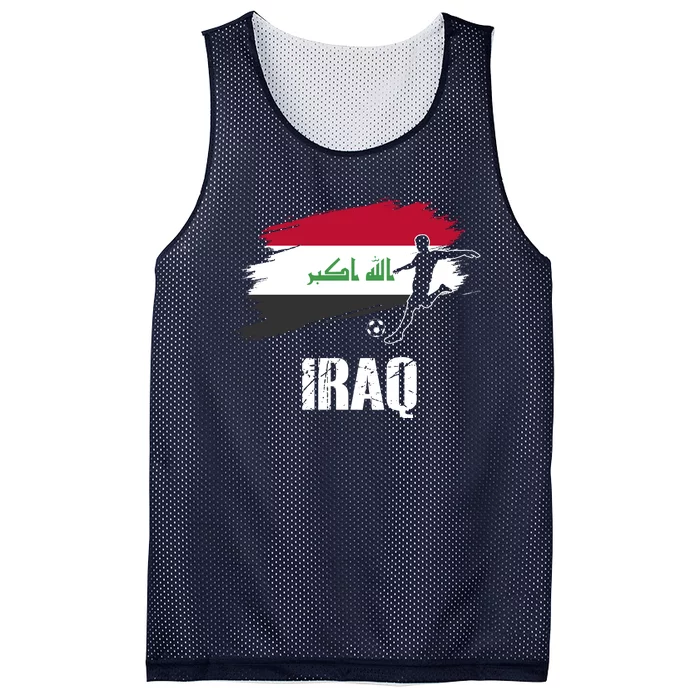 Iraq Football Team Player Flag Mesh Reversible Basketball Jersey Tank