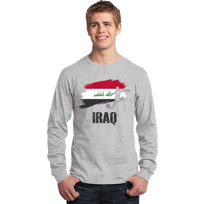 Iraq Football Team Player Flag Tall Long Sleeve T-Shirt