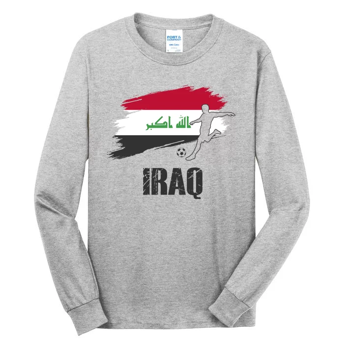 Iraq Football Team Player Flag Tall Long Sleeve T-Shirt