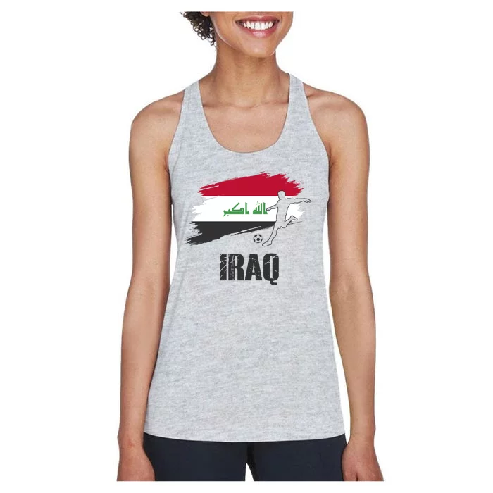 Iraq Football Team Player Flag Women's Racerback Tank