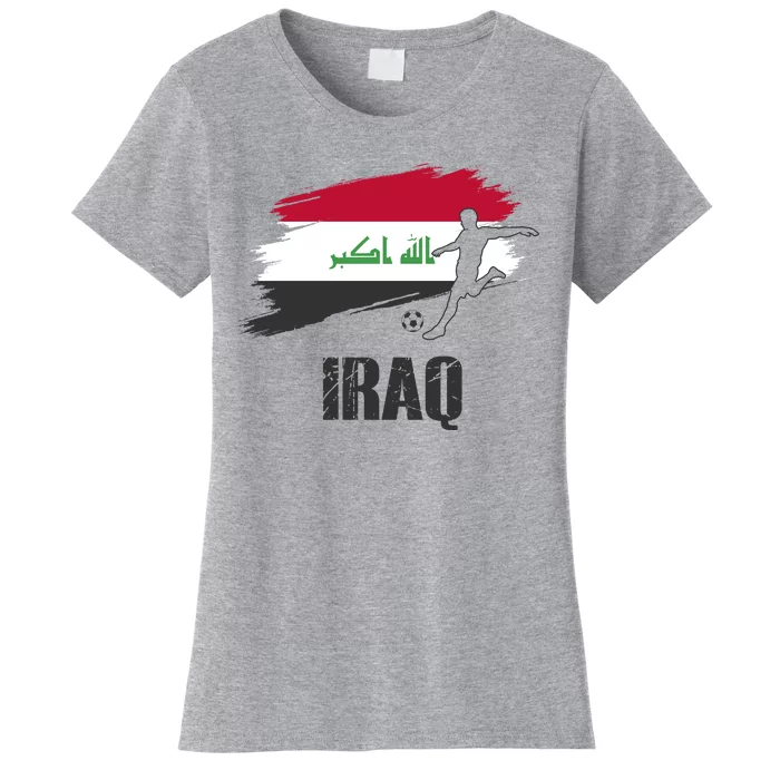 Iraq Football Team Player Flag Women's T-Shirt