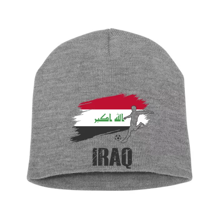 Iraq Football Team Player Flag Short Acrylic Beanie