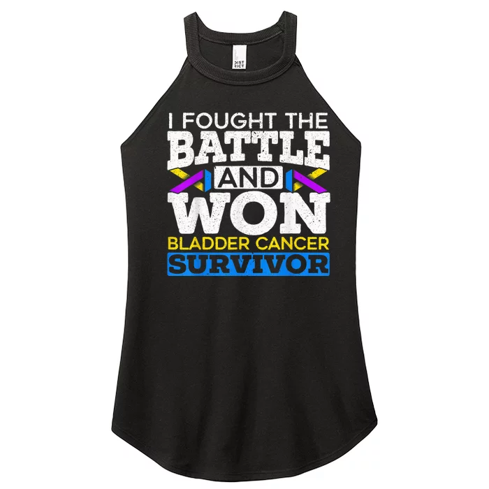 I Fought The Battle And Won Bladder Cancer Survivor Women’s Perfect Tri Rocker Tank