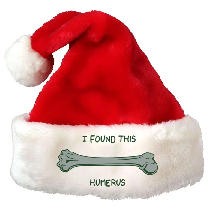 I Found This Humerus Bone Funny Gift Premium Christmas Santa Hat