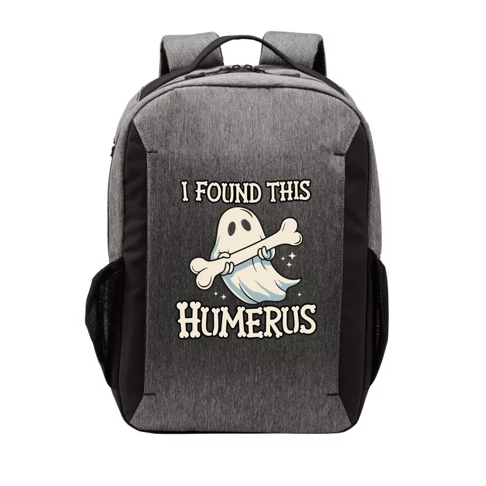 I Found This Humerus Halloween Ghost Bone Humorous Funny Vector Backpack