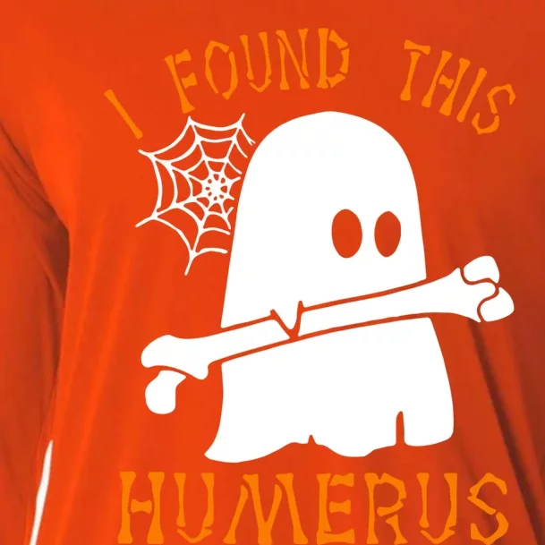 I Found This Humerus Funny Ghost Nurse Halloween Cool Gift Cooling Performance Long Sleeve Crew