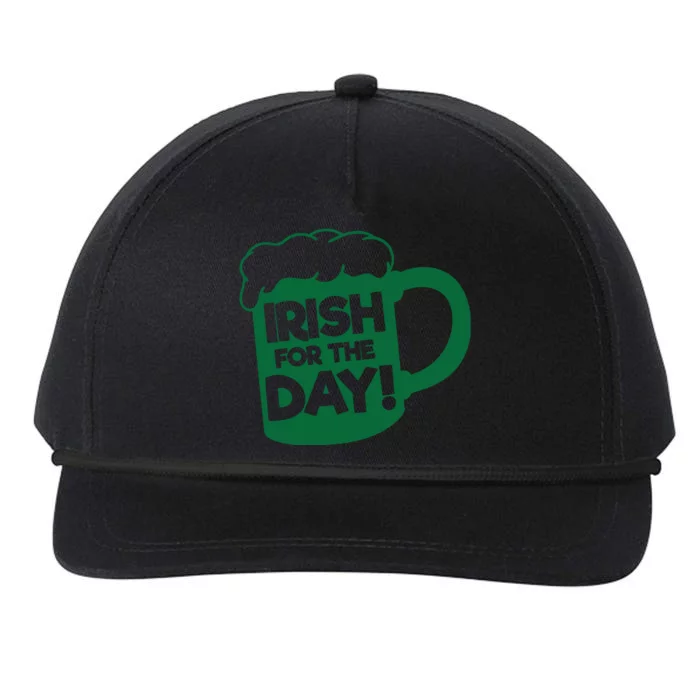 Irish For The Day Beer Glass St Patrick’S Day Snapback Five-Panel Rope Hat