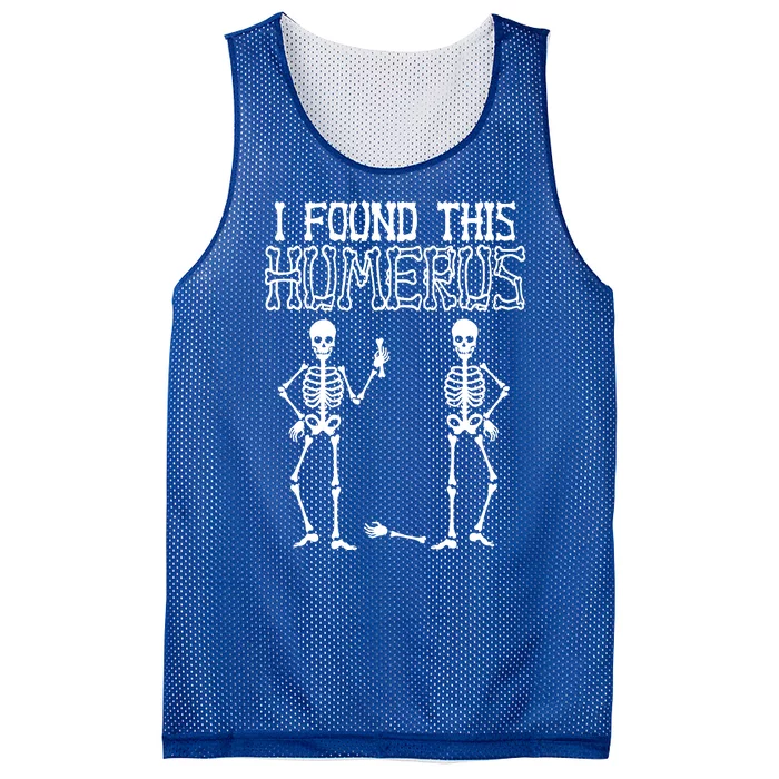 I Found This Humerus Funny Skeleton Mesh Reversible Basketball Jersey Tank