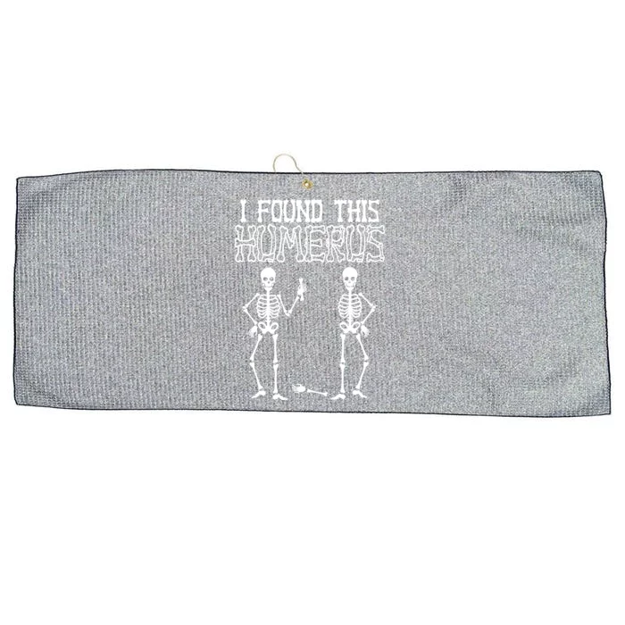 I Found This Humerus Funny Skeleton Large Microfiber Waffle Golf Towel