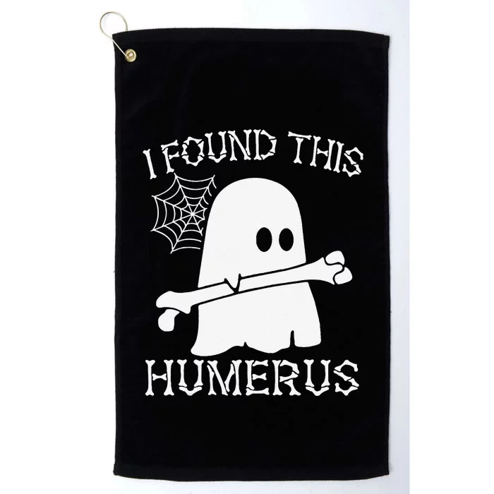 I Found This Humerus Halloween Ghost Humorous Gift Platinum Collection Golf Towel