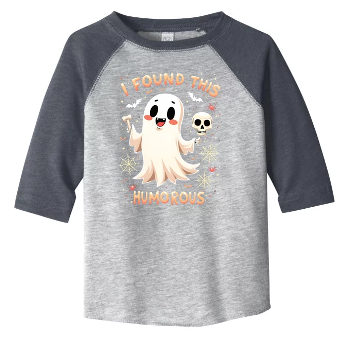 I Found This Humorous Halloween Ghost Design Cool Gift Toddler Fine Jersey T-Shirt