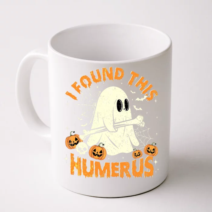 I Found This Humerus Halloween Ghost Humorous Saying Funny Front & Back Coffee Mug