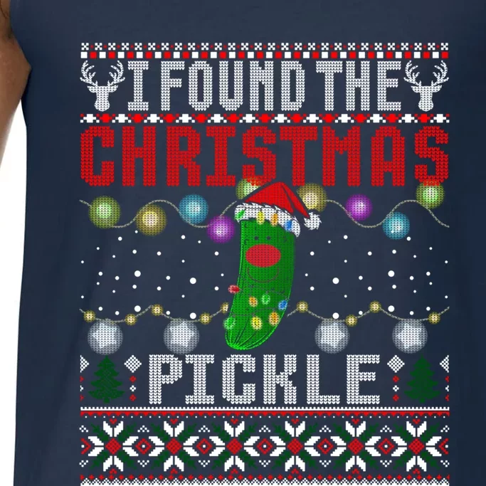 I Found The Christmas Pickle Ugly Xmas Sweater Cool Gift Comfort Colors® Tank Top