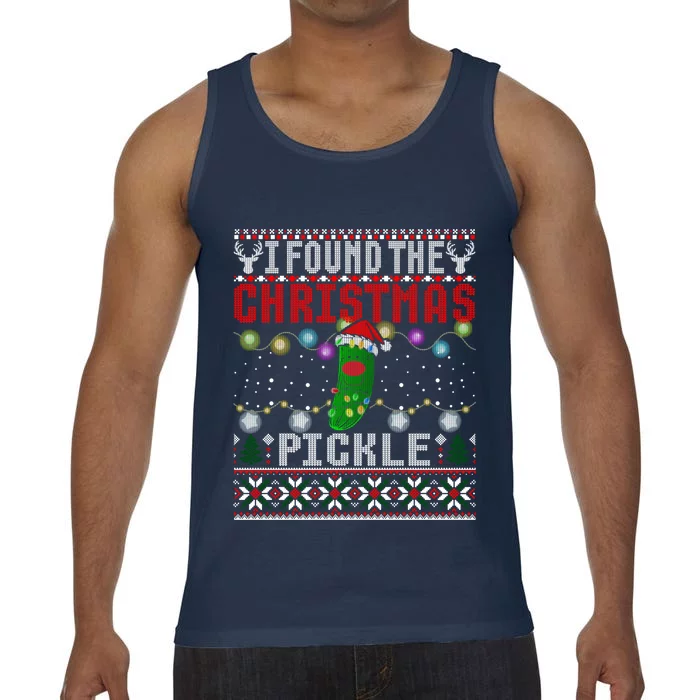 I Found The Christmas Pickle Ugly Xmas Sweater Cool Gift Comfort Colors® Tank Top