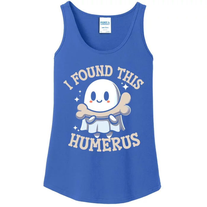 I Found This Humerus Halloween Ghost Bone Humorous Funny Gift Ladies Essential Tank