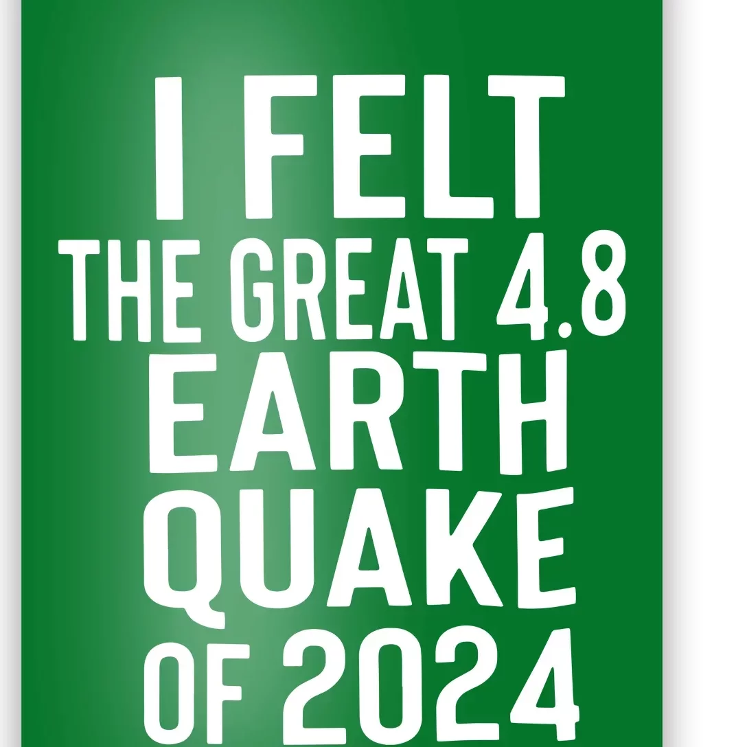 I Felt The Great 4.8 Earthquake Of 2024 Poster