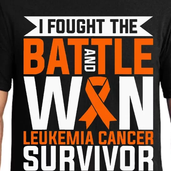 I Fought The Battle And Win Leukemia Cancer Survivor Pajama Set