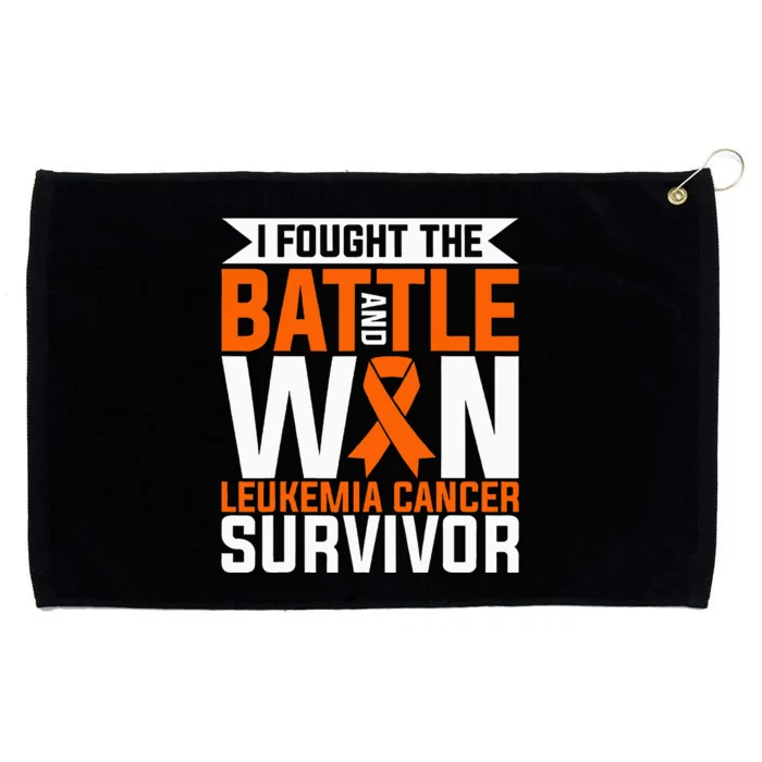 I Fought The Battle And Win Leukemia Cancer Survivor Grommeted Golf Towel