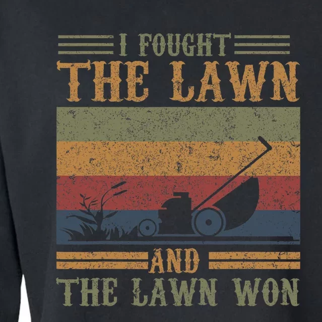 I Fought The Lawn And The Lawn Won Cropped Pullover Crew