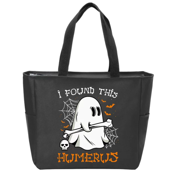 I Found This Humerus Pun Joke Humorous Halloween Zip Tote Bag