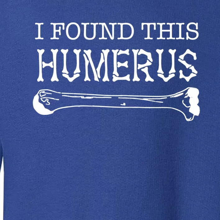 I Found This Humerus Skeleton Bone Funny Fathers Day Joke Gift Toddler Sweatshirt