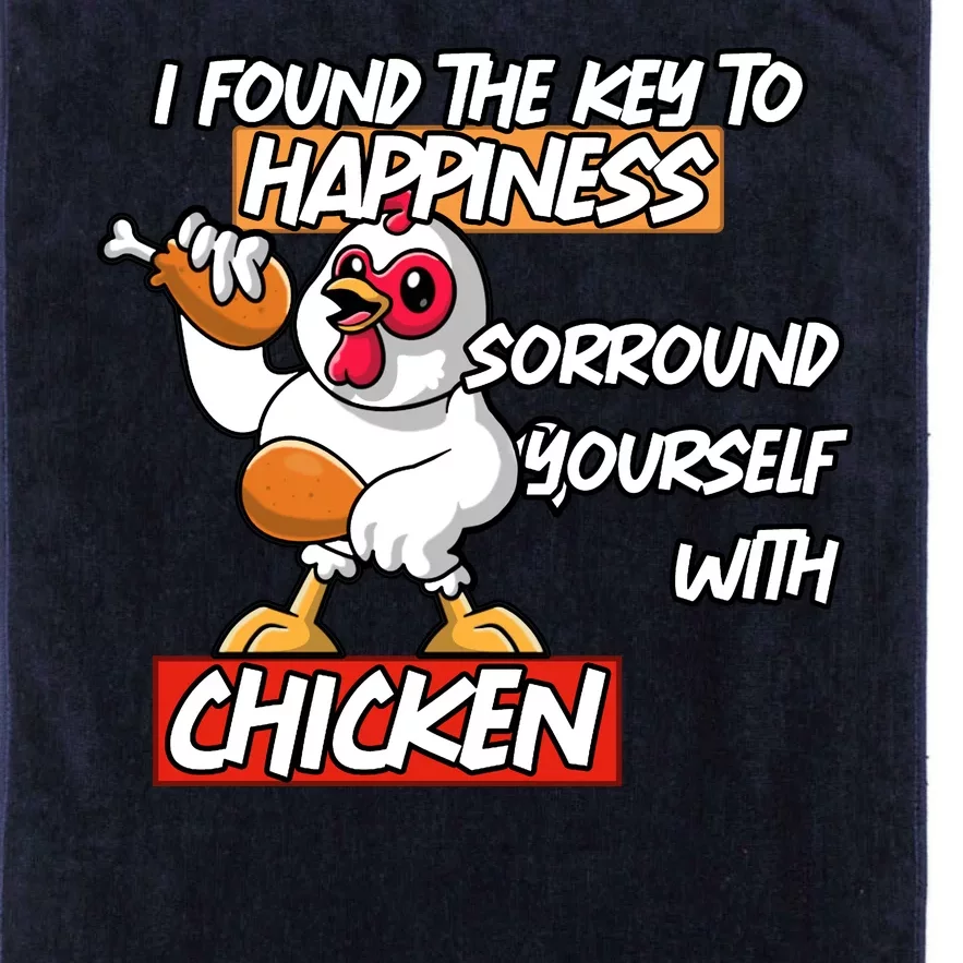 I Found The Key To Happiness, Surround Yourself With Chickens Platinum Collection Golf Towel