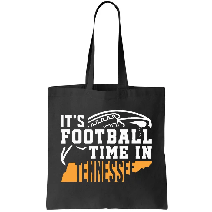 ItS Football Time In Tennessee Orange And White Tote Bag