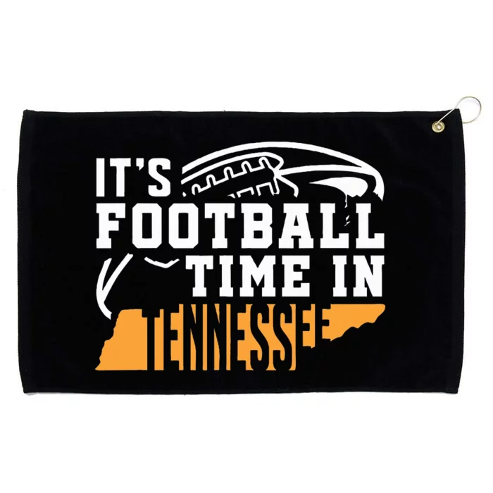 ItS Football Time In Tennessee Orange And White Grommeted Golf Towel