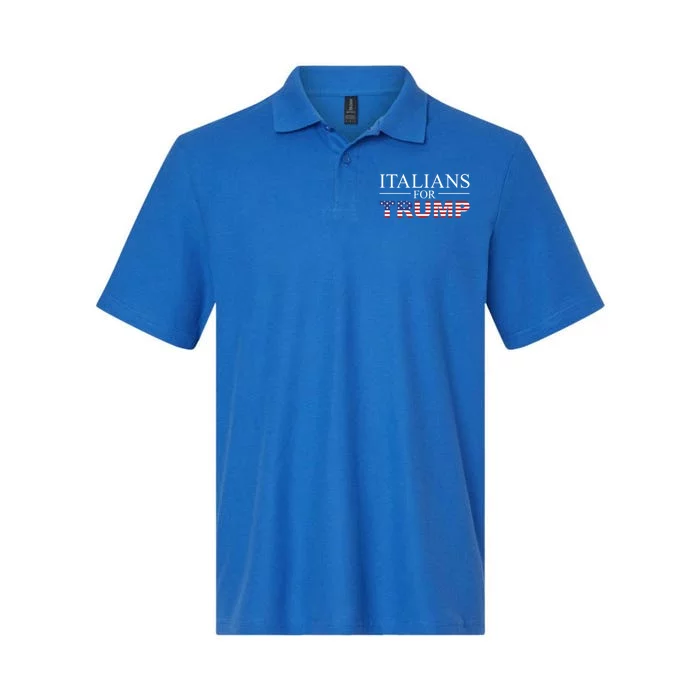 Italians For Trump Donald Trump 2024 Elections Gift Softstyle Adult Sport Polo