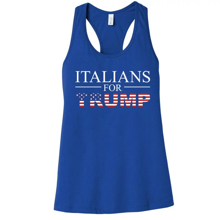 Italians For Trump Donald Trump 2024 Elections Gift Women's Racerback Tank