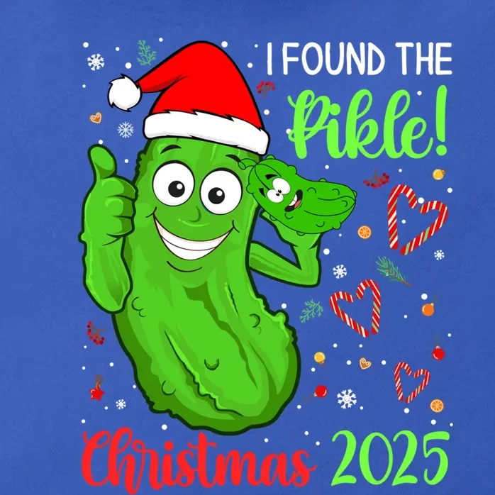 I Found The Pickle Christmas 2025 Funny Xmas Party Gift Zip Tote Bag