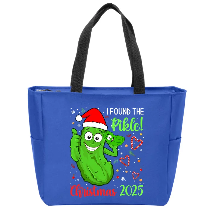 I Found The Pickle Christmas 2025 Funny Xmas Party Gift Zip Tote Bag