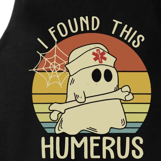 I Found This Humerus Halloween Nurse Nursing Ghost Humorous Ladies Tri-Blend Wicking Tank