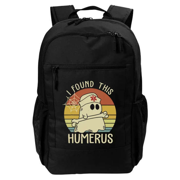 I Found This Humerus Halloween Nurse Nursing Ghost Humorous Daily Commute Backpack