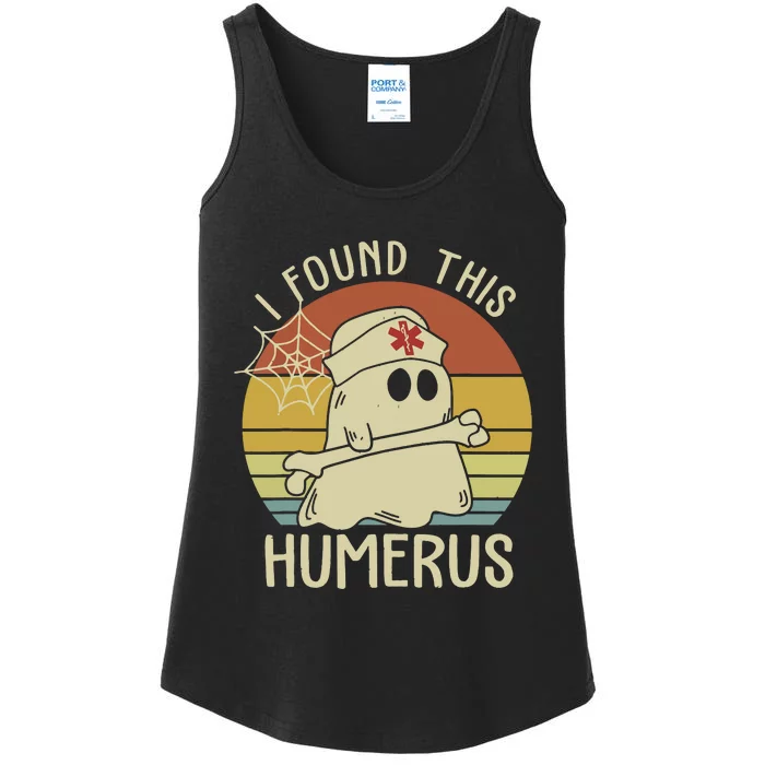 I Found This Humerus Halloween Nurse Nursing Ghost Humorous Ladies Essential Tank