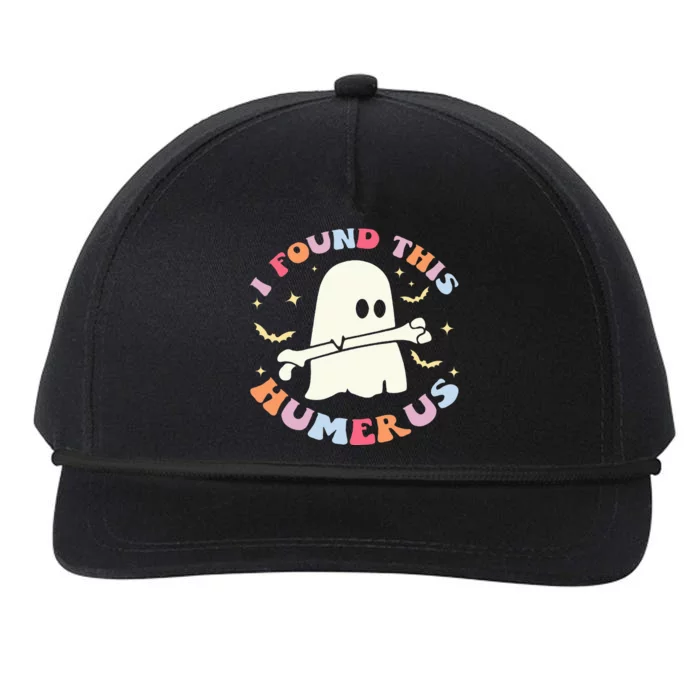 I Found This Humerus Bone Funny Halloween Ghost Nurse Doctor Snapback Five-Panel Rope Hat