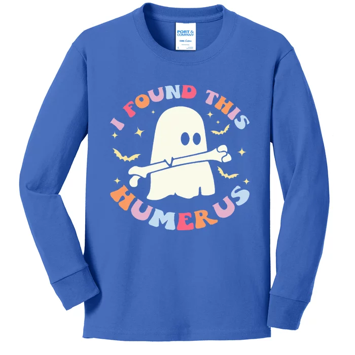 I Found This Humerus Bone Funny Halloween Ghost Nurse Doctor Kids Long Sleeve Shirt