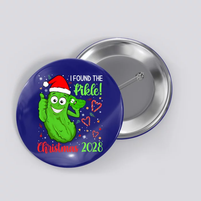 I Found The Pickle Christmas 2028 Funny Xmas Party Gift Button