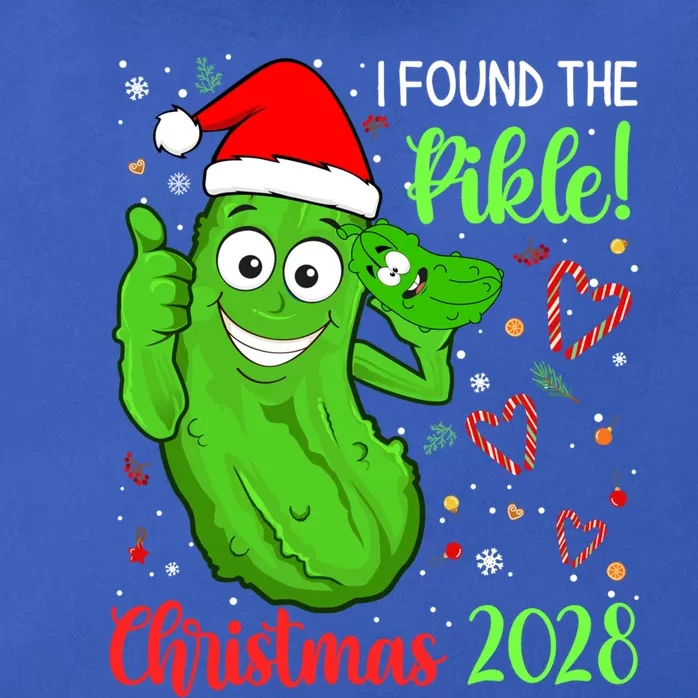 I Found The Pickle Christmas 2028 Funny Xmas Party Gift Zip Tote Bag