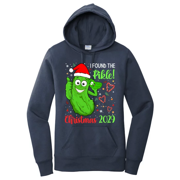 I Found The Pickle Christmas 2029 Funny Xmas Party Gift Women's Pullover Hoodie