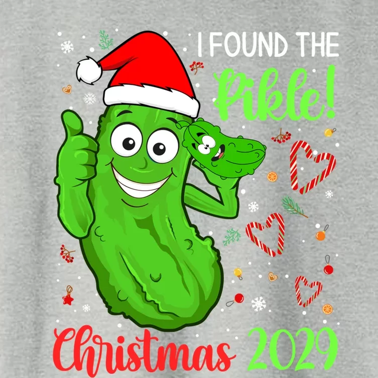 I Found The Pickle Christmas 2029 Funny Xmas Party Gift Women's Crop Top Tee