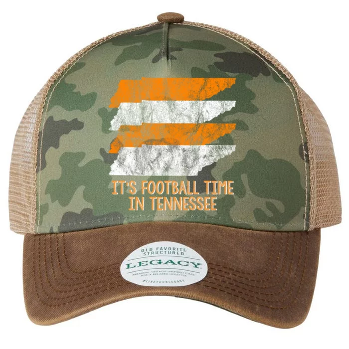 Its Football Time Tennessee Vintage Retro State Orange White Legacy Tie Dye Trucker Hat