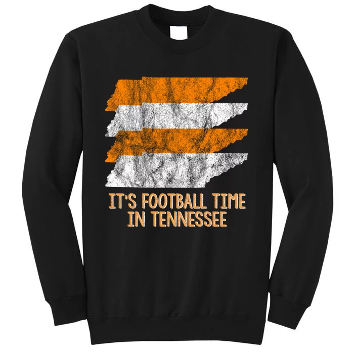 Its Football Time Tennessee Vintage Retro State Orange White Sweatshirt