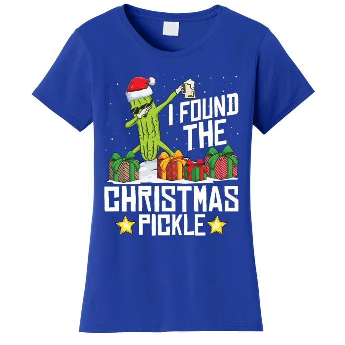 I Found The Christmas Pickle Funny Pickle Dabbing Dill Funny Gift Women's T-Shirt