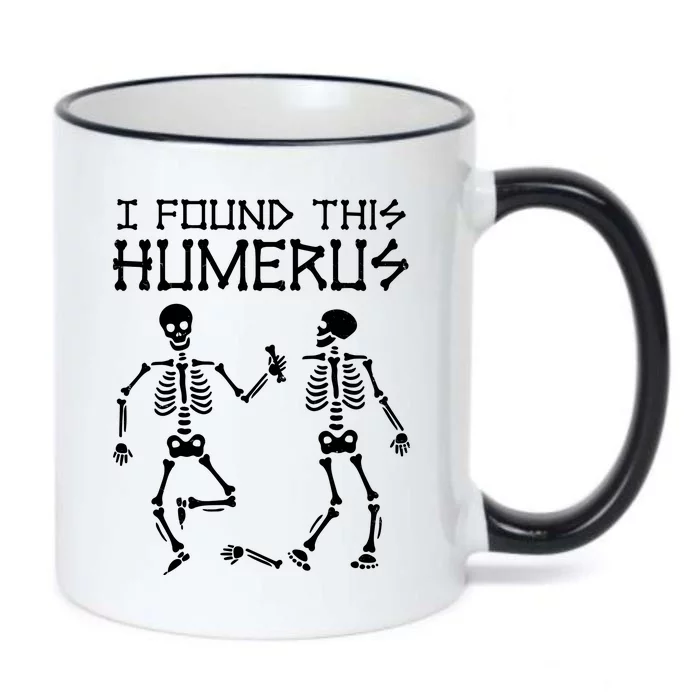 I Found This Humerus Funny Halloween Skeletons Black Color Changing Mug