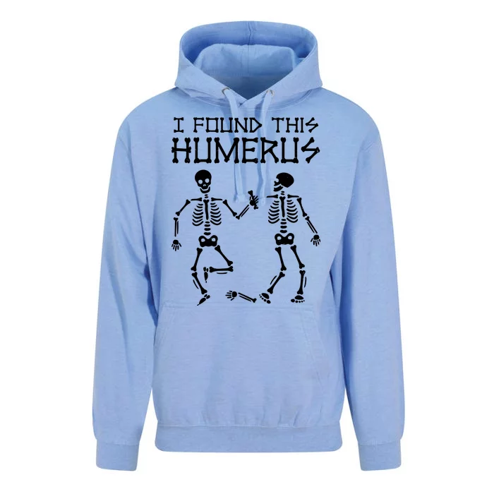 I Found This Humerus Funny Halloween Skeletons Unisex Surf Hoodie